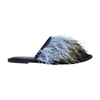 LA DOUBLEJ FEATHER SLIPPER (WITH FEATHERS)