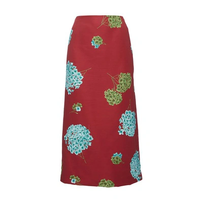 La Doublej Pencil Skirt In Ortensia Bordeaux