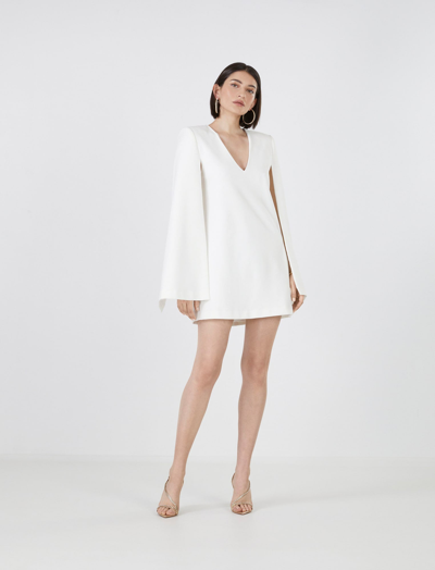 Bcbgmaxazria Nicolo Cape Sleeve Dress In Gardenia | ModeSens