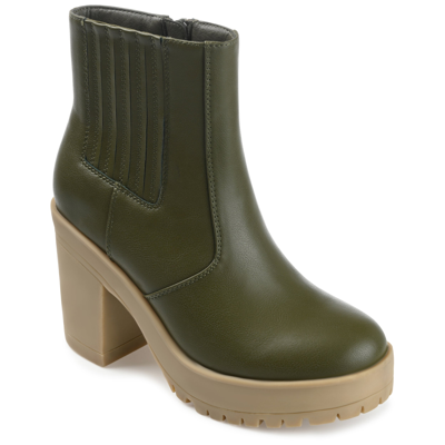 Journee Collection Collection Women's Tru Comfort Foam Riplee Bootie In Green