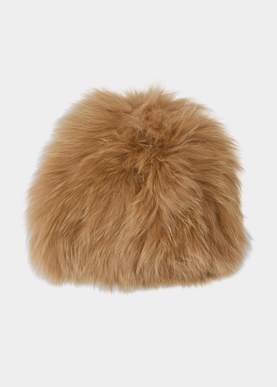 Yves Salomon Knitted Fox Fur Beanie In A2156 - Madeleine | ModeSens