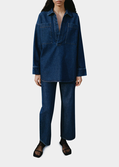 Tove Linn Wide Relaxed Jeans In Indigo