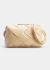 Bottega Veneta Small Intrecciato Napa Camera Crossbody Bag In Porridge-gold