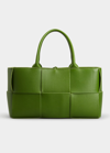 Bottega Veneta Arco Woven East-west Tote Bag In 1520 Taupe-gold