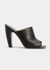 Bottega Veneta Elegantly Crafted Nappa Leather Canalazzo Sandals With 11 Cm Heel In Nero