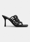 Bottega Veneta Twisted-straps Leather Mules In 1000 Black