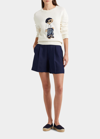 Polo Ralph Lauren Tracy Silk Shantung Shorts In Navy