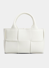 Bottega Veneta Candy Arco Intrecciato Leather Shoulder Bag In 9009 White-gold