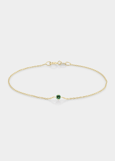 Lizzie Mandler Fine Jewelry Round Emerald Floating Bracelet In Yg