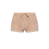 Saint Laurent Drawstring Crochet Wool Shorts In Pink