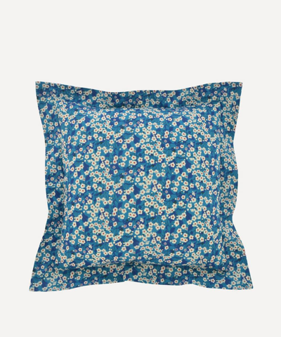 Coco & Wolf Mitsi Aqua Stitch Edge Square Cushion In Brown