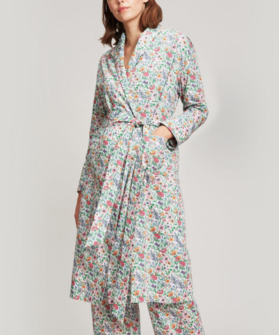 Liberty Rachel Long Cotton Robe In Cream