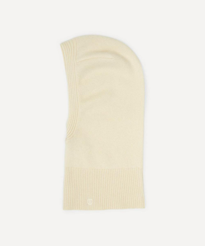 The Uniform Cashmere Knitted Balaclava Hood In White