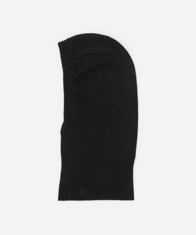 The Uniform Cashmere Knitted Balaclava Hood In Black