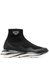 PHILIPP PLEIN SKYWALKER RUNNER SOCK-STYLE SNEAKERS