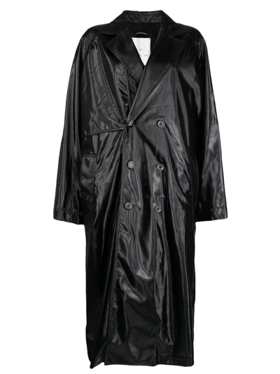Song For The Mute Oversized Mid-length Coat In Black