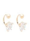 Panconesi Crystal Half-hoop Earring In Gold