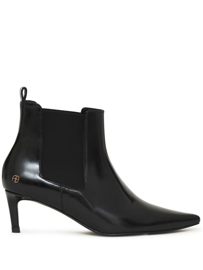 Anine Bing Stevie Boots In High-shine Black