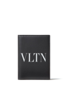 Valentino Vltn Leather Bi-fold Wallet In Black