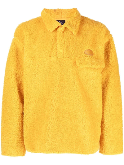Afb V-neck Fleece Sweatshirt In Yellow