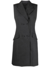 Givenchy Double-breasted Tuxedo Minidress In Grey