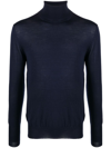Pt Torino Roll-neck Jumper In Blue