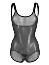 Wolford Tulle Forming String Bodysuit In Black