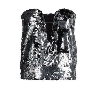 Isabel Marant Top Silver In Grey