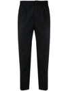 AMI ALEXANDRE MATTIUSSI TAPERED WOOL TROUSERS - MEN'S - VIRGIN WOOL/COTTON/POLYESTER,HTR20620018046282