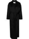 TOVE BLACK JORE BELTED WOOL COAT,TVC006BLK18695277