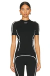 Off-white Athleisure Off Stamp Seamless T-shirt In Black & White