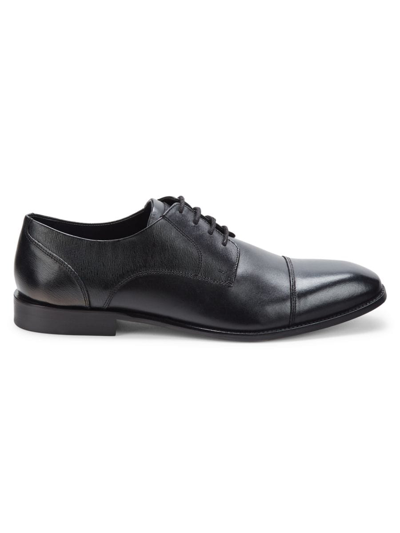 Steve Madden Men's Quill Leather Derby Shoes In Black