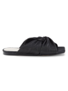 Sanctuary Flaningo Womens Flat Slip On Slide Sandals In Black