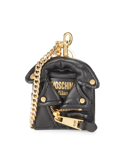 Moschino Women's Moto Jacket 3rd Generation & Pro Airpod Case In Fantasy Black