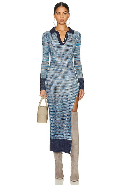 Jacquemus La Robe Zucca Knit Dress In Blue