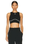 Off-white Jersey Seamless Crop Top In Black & White