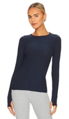 Beyond Yoga Maternity Classic Crewneck Top In Nocturnal Navy