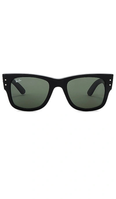Ray Ban Sunglasses Unisex Mega Wayfarer - Black Frame Green Lenses 51-21