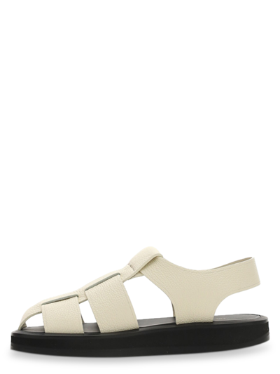 The Row Fisherman Strappy Sandals In Ecru
