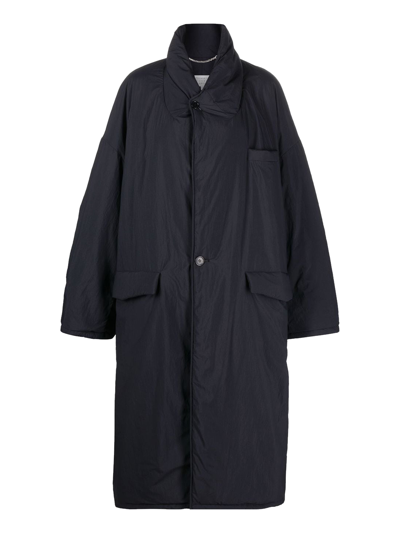 Maison Margiela High-neck Oversized Coat In Black