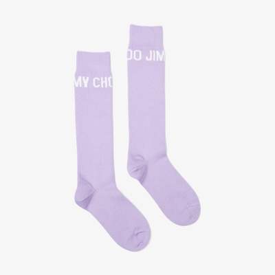 Jimmy Choo Jc Socks 23 In S921 Wisteria/latte