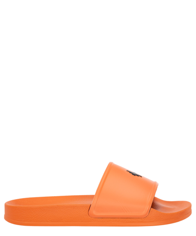 Marcelo Burlon County Of Milan Mens County Cross Print Slide Sandals, Brand Size 43 In Black,orange