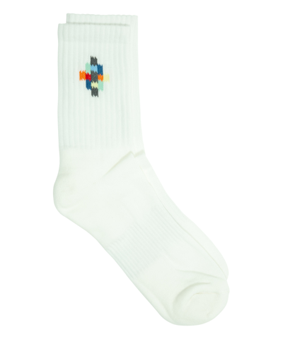 Marcelo Burlon County Of Milan Cross Cotton Socks In White