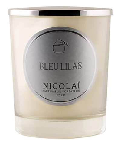 Nicolai Bleu Lilas Candle In White