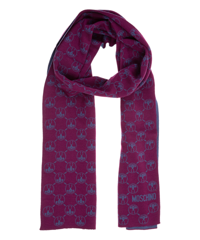 Moschino Women's Wool Scarf  Double Question Mark In Multi