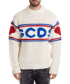 Gcds Tape Logo Sweater In White