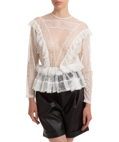 Elisabetta Franchi Cotton Blouse In White