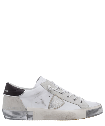 Philippe Model Prsx Leather Sneakers In White