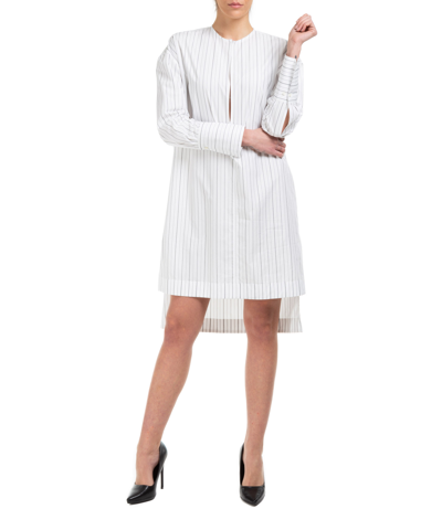 Neil Barrett Women's Short Mini Dress Long Sleeve In White