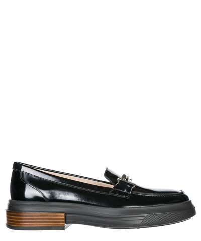 Tod's Double T Loafers In Black